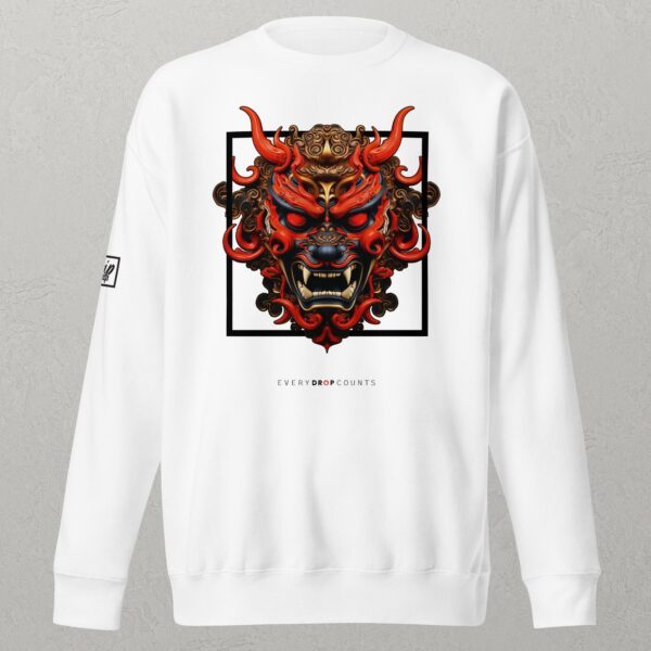 Oni Mask - Unisex Premium Sweatshirt - Image 2